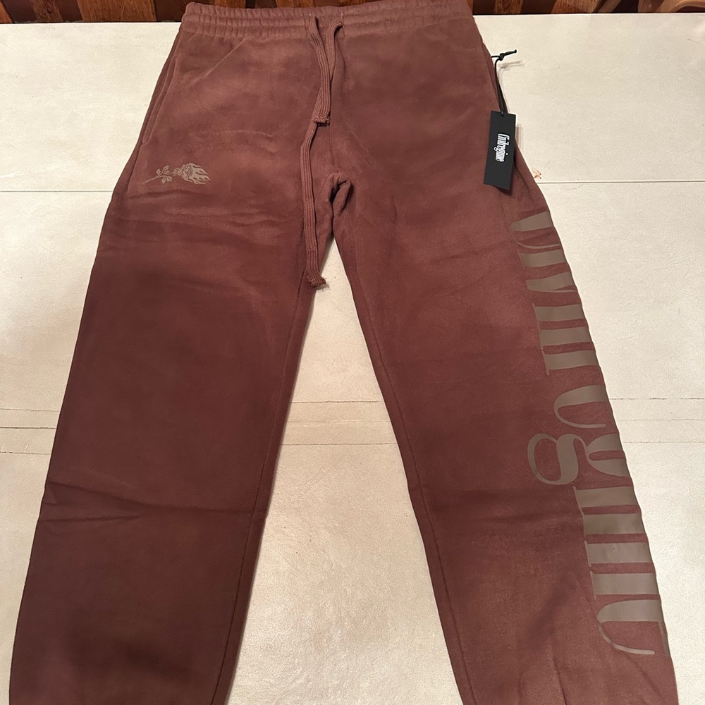 Civil Regime Brown Sweatpants with Logo